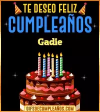 GIF Te deseo Feliz Cumpleaños Gadie